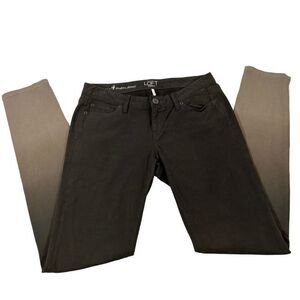 Ann Taylor Loft Modern Skinny jeans denim ombré brown dark to light unique